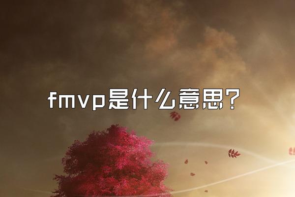 fmvp是什么意思？