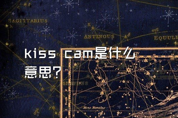 kiss cam是什么意思？