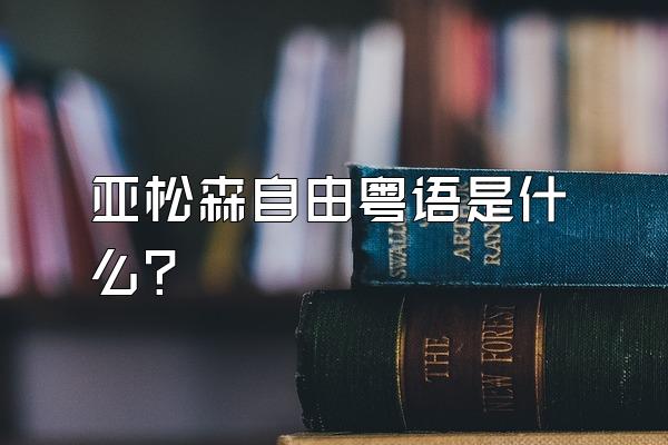 亚松森自由粤语是什么？