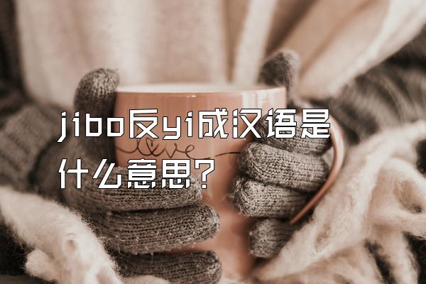 jibo反yi成汉语是什么意思？
